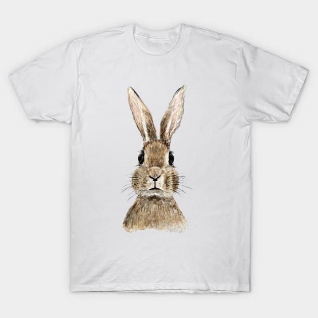 cute innocent rabbit watercolor T-Shirt by colorandcolor